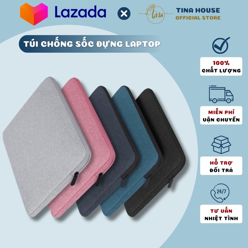 Túi Đựng Laptop Chống Sốc Macbook/Surface 1/2 Ngăn Siêu Mỏng Thời Trang Chống Nước