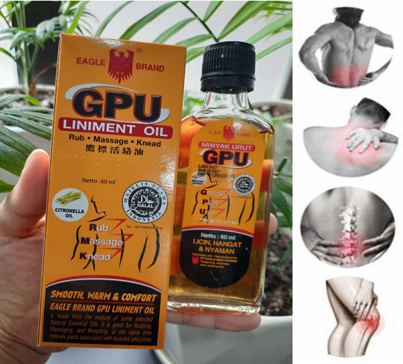 Dầu xoa bóp GPU Liniment Oil 60ml Indonesia