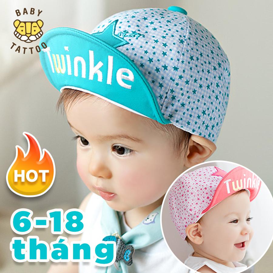 [HCM]Mũ lưỡi trai hot cho bé trai bé gái in chữ TWINKLE từ 6-18 tháng/ Nón vải cotton mềm thoải mái cho các bé