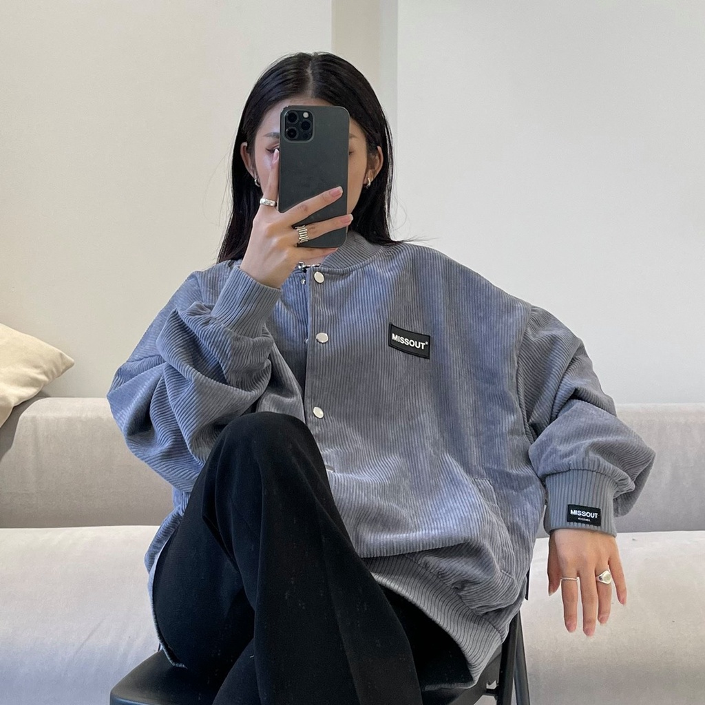 Áo khoác bomber Missout nam nữ