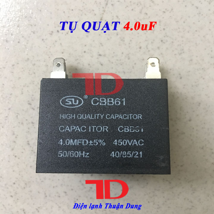 Tụ Quạt 4.0uF, CAPA QUẠT 4.0