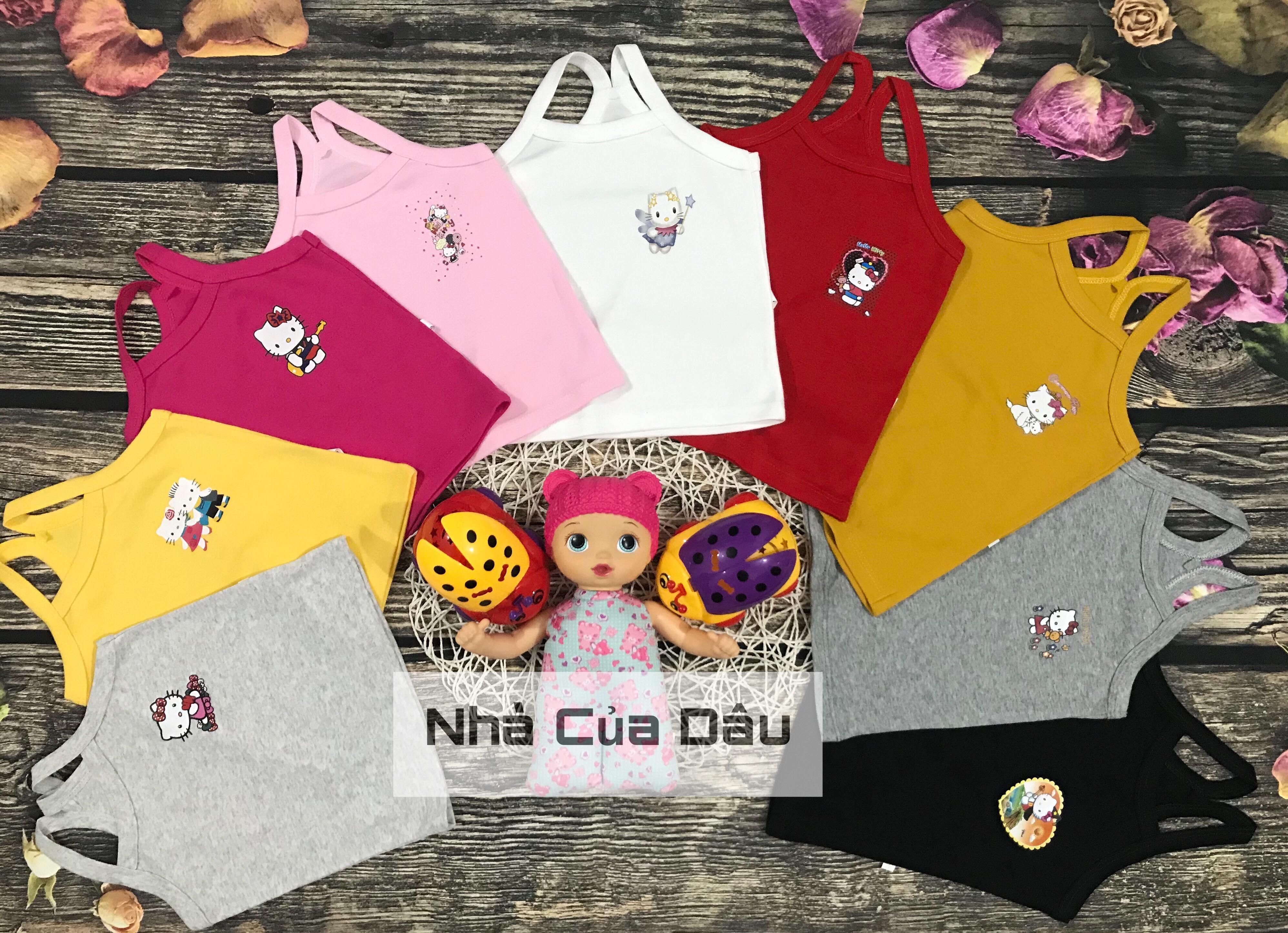 Set 2 áo dây cho bé gái thiết kế dạng yếm cực dễ thương(GIAO MÀU NGẪU NHIÊN)