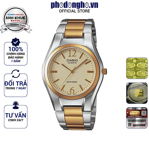 Đồng hồ nam dây kim loại casio anh khuê mtp-1253sg-9adf