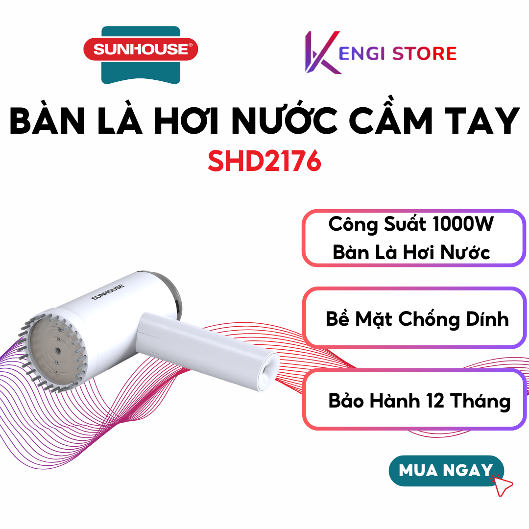 [Hàng Chính Hãng] Bàn Là Hơi Nước Cầm Tay Sunhouse SHD2176 - Bảo Hành Toàn Quốc 12 Tháng