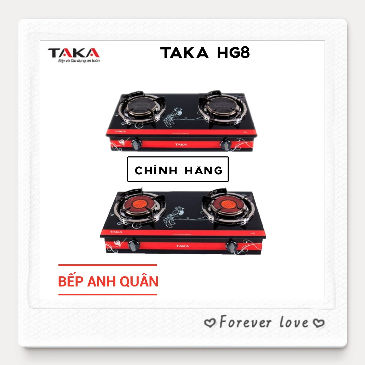BẾP GAS DƯƠNG KÍNH HỒNG NGOẠI TAKA HG8