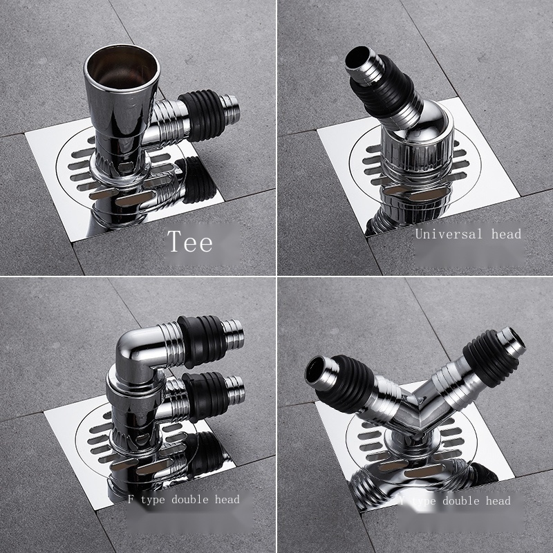 Can be wholesale Washing machine drain hoses special floor drain water pipe tee joint cover plate and odor-proof spill water