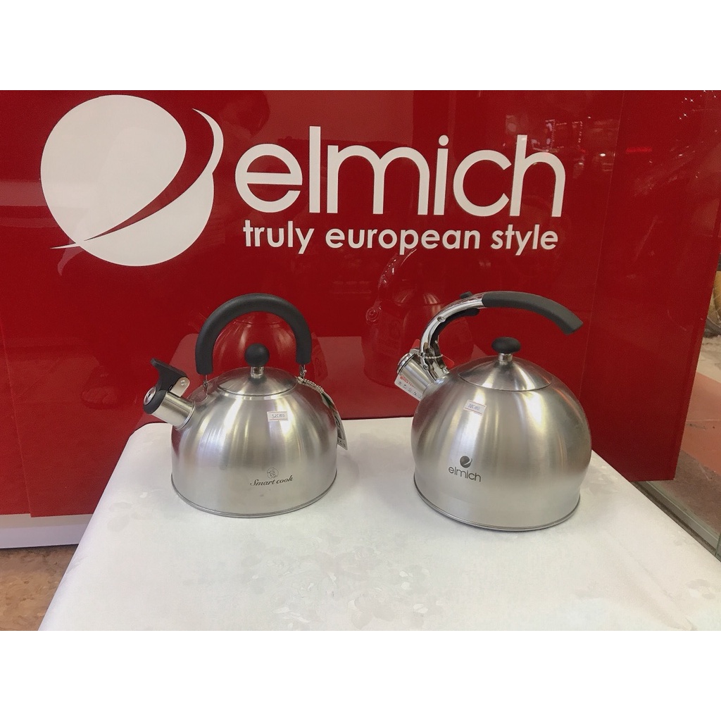 Ấm elmich smartcook inox 304 đun bếp từ 3373 3372 ấm đun nước có còi