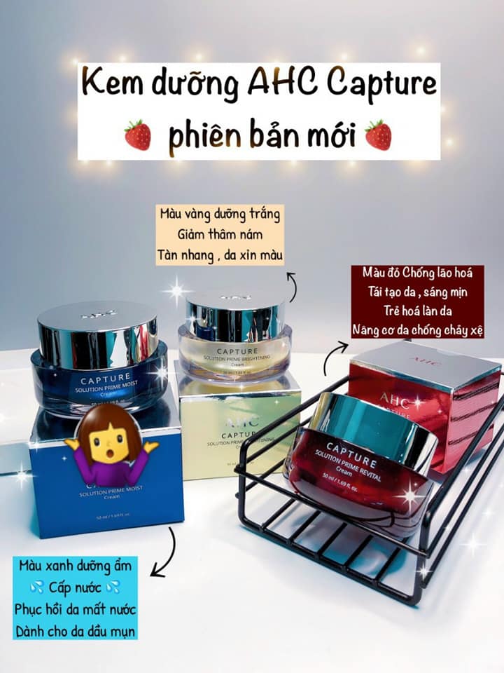 [HCM]Kem dưỡng ẩm Ahc Capture Solution Max Cream cấp ẩm màu xanh dương