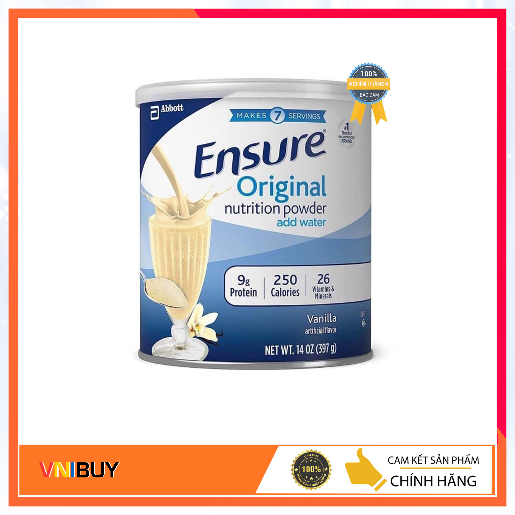 Sữa ensure original nutrition mỹ 400gr vị vani cho mọi lứa tuổi - vnibuy