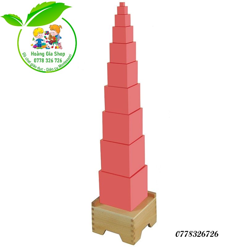 Tháp hồng Montessori - Pink tower