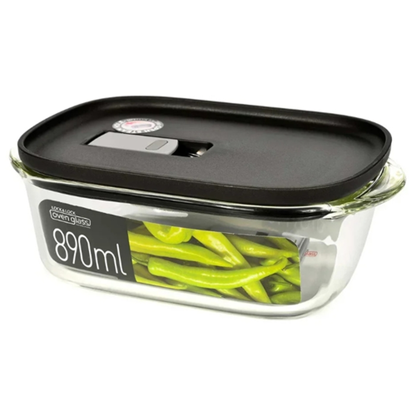 Hộp thủy tinh chịu nhiệt lock&lock modern steam hole llg941 890ml - larva store