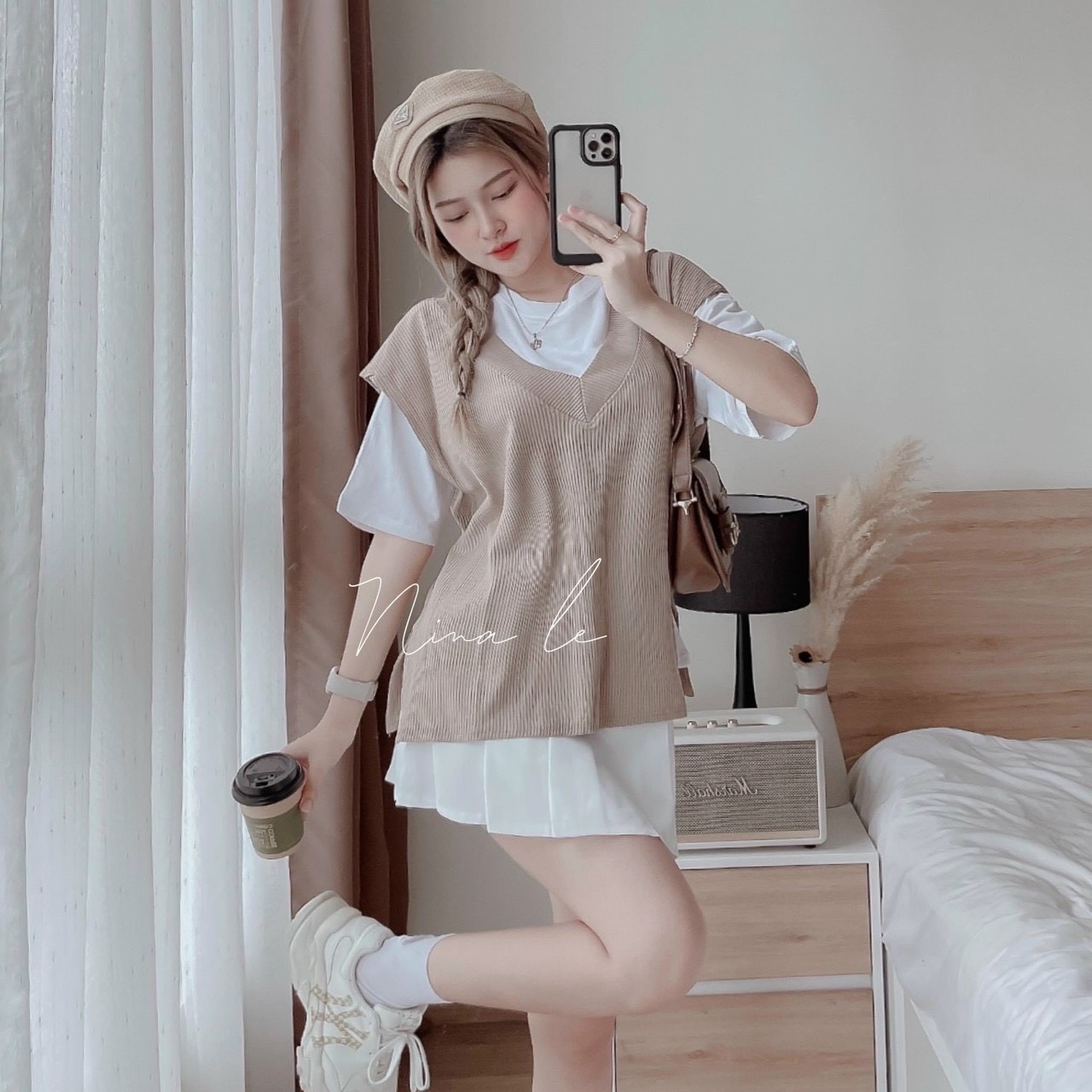 [Voucher 50k Freeship Max 0 đồng toàn quốc] Set 3 món Hàn Quốc áo thun cổ tròn chân váy tuyết mưa xếp ly áo khoác thun gân xẻ tà set 3 món đi chơi dễ thương set nữ sinh áo khoác gân mix chân váy