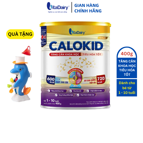 Sữa bột Calokid Gold 400g giúp bé tăng cân khoa học, tiêu hóa tốt
