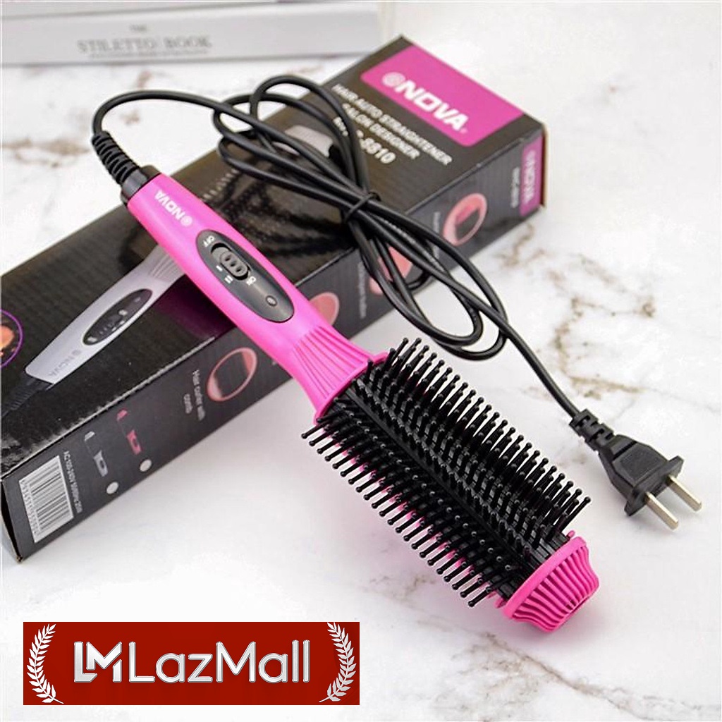 Lược Chính Hãng LazMaII Xiaomi Cao Cấp Hàng Chất Lược Điện Chải Tóc Nova 8810 Tạo Kiểu Tóc Uốn Cúp Cụp Xoay Tròn Chuyên Nghiệp Công Nghệ Nano Đảm Bảo An Toàn Không Làm Hư Hại Tóc, Giúp Thời Gian Làm Xoăn Tóc Nhanh Hơn.