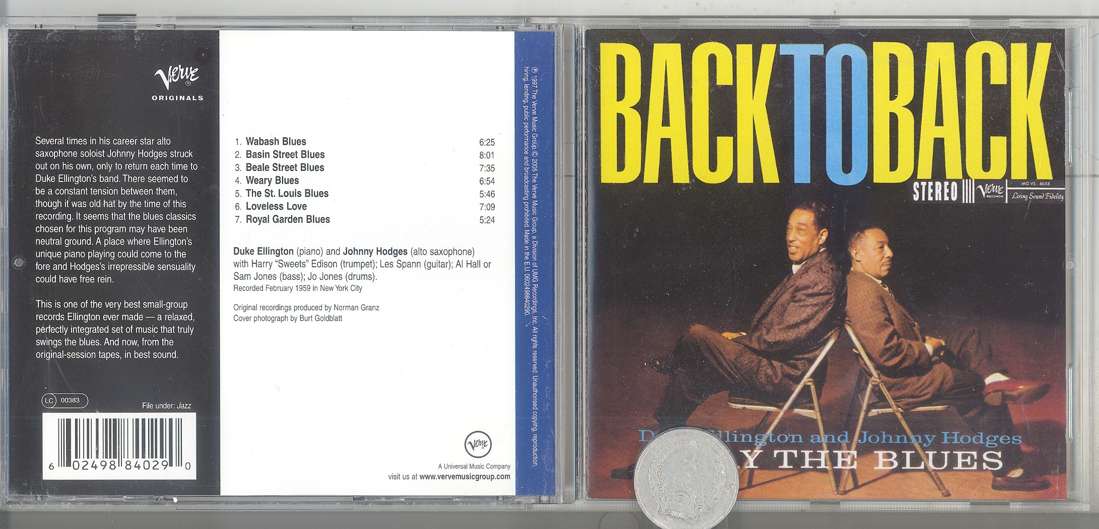 stereomate - Đĩa nhạc - CD gốc: Duke Ellington and Johnny Hodges - Play The Blues - Back To Back (bìa giấy)