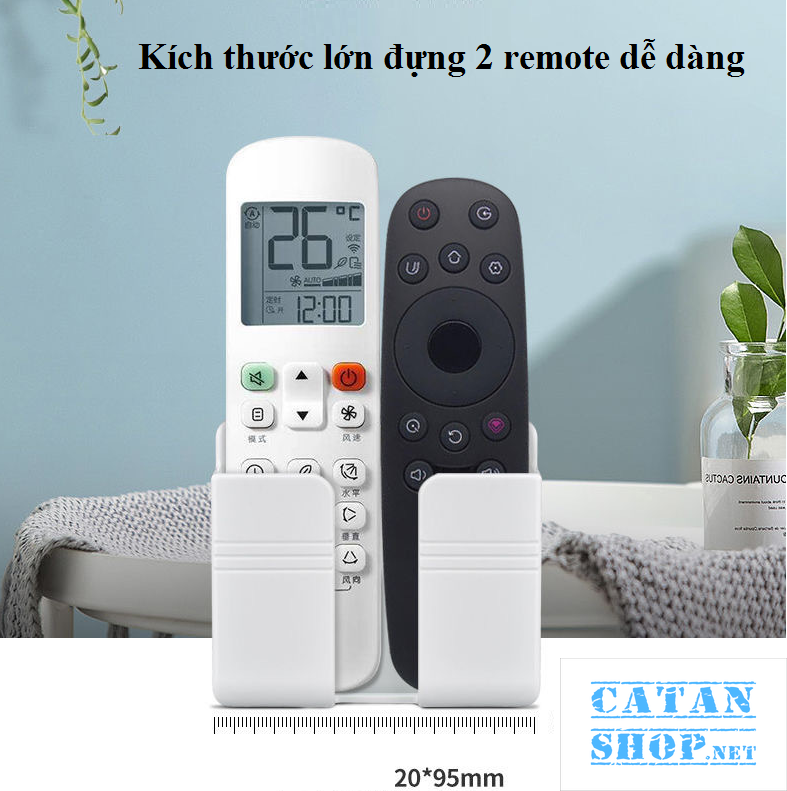 Giá đỡ dán tường treo remote máy lạnh đa năng khay treo sạc điện thoại đầu dây điện tiện lợi giúp không gian gọn gàng GD448-ketreoDT