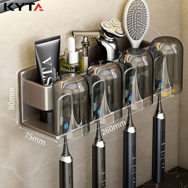 Giá Treo Bàn Chải Đánh Răng Kèm Cốc , Kệ Bàn Chải Đa Năng Chất Liệu Nhôm Cao Cấp Không Gỉ Siêu Nhẹ