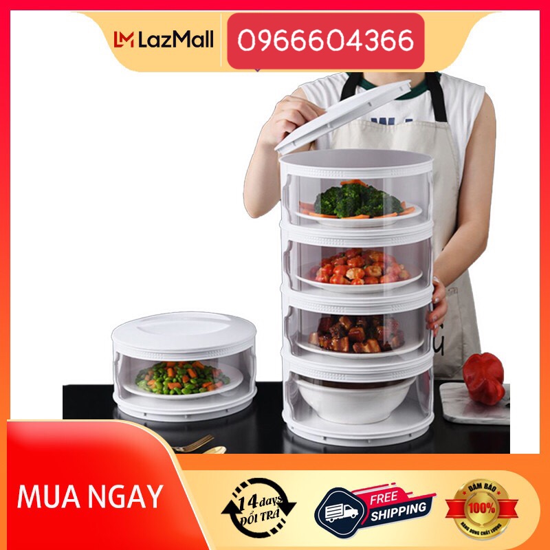 Lồng bàn nhiều tầng , lồng bàn 5 tầng giữ nhiệt đậy thức ăn thông minh , sạch sẽ chống ruồi muỗi bụi bặm mới nhất