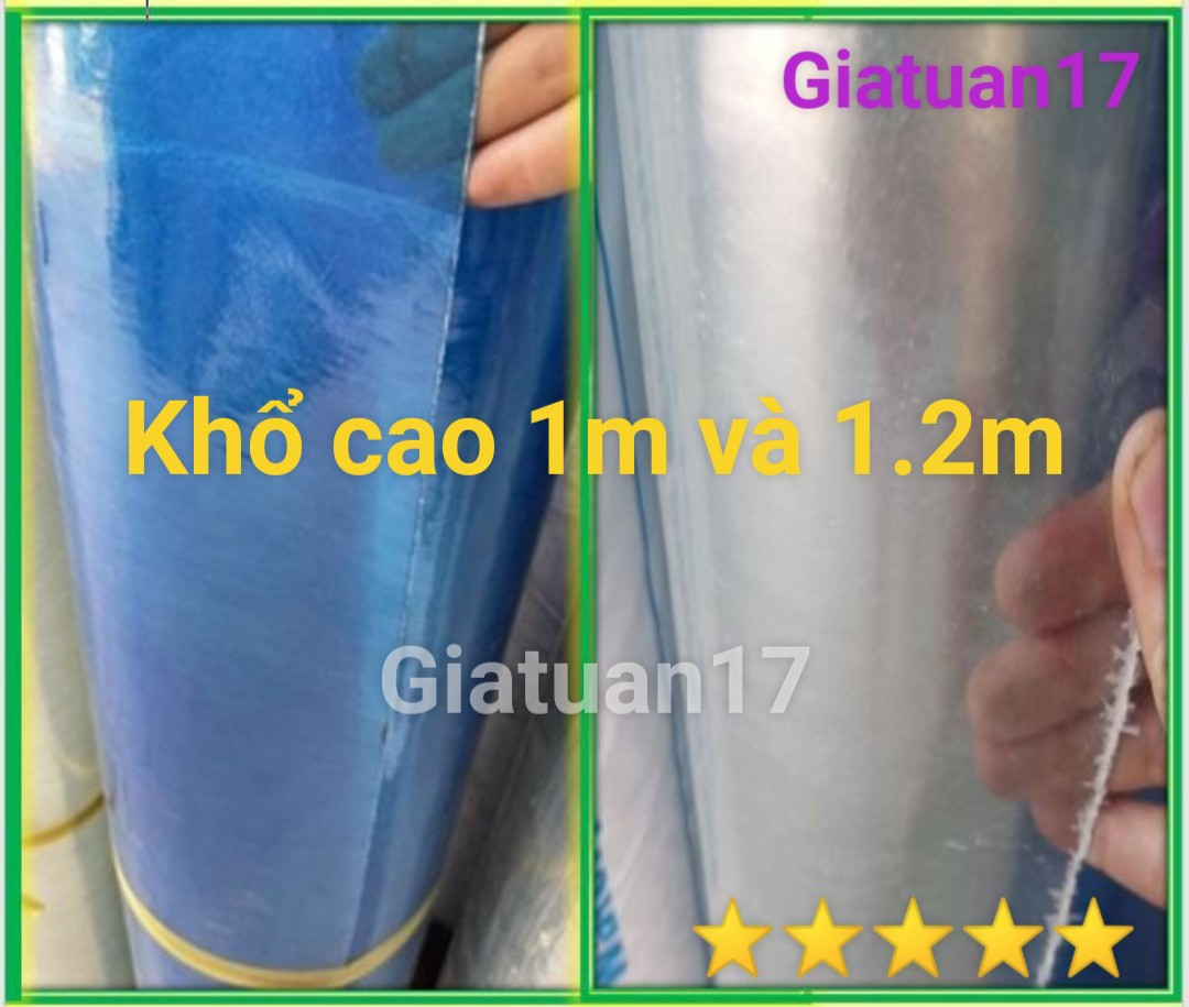 (loại dày 8 zem, khổ cao 1m và 1.2m) Tôn nhựa lấy sáng, che mái 2 lớp dày dặn, 8zem(0.8mm)