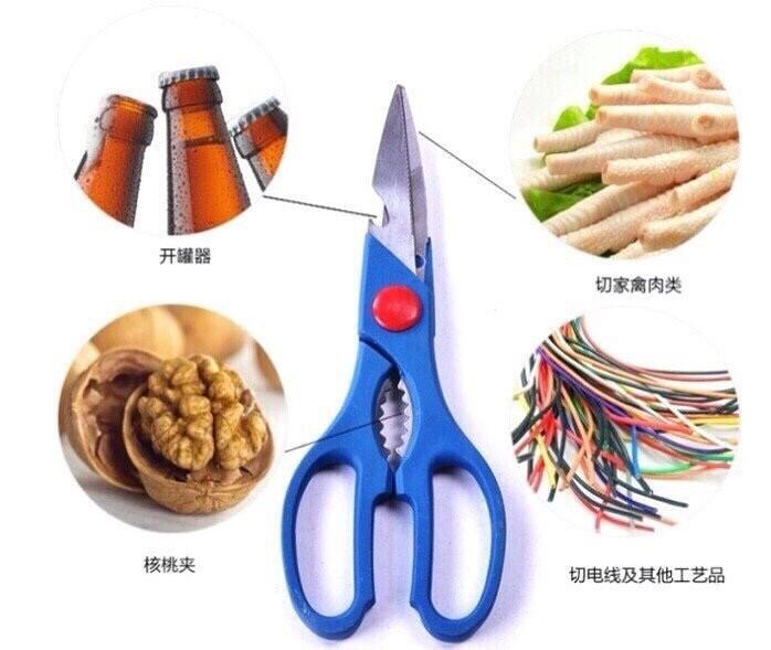Cái kéo nội trợ 2in1, khui nắp chai được
