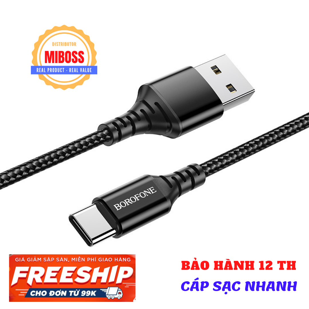 Cáp sạc nhanh MIBOSS bọc dây dù bảo hành 12 tháng tự ngắt khi đầy pin X54 sạc iphone sạc samsung xiaomi cáp sạc type c micro usb lightning day cap sac dien thoai cap sac iphone