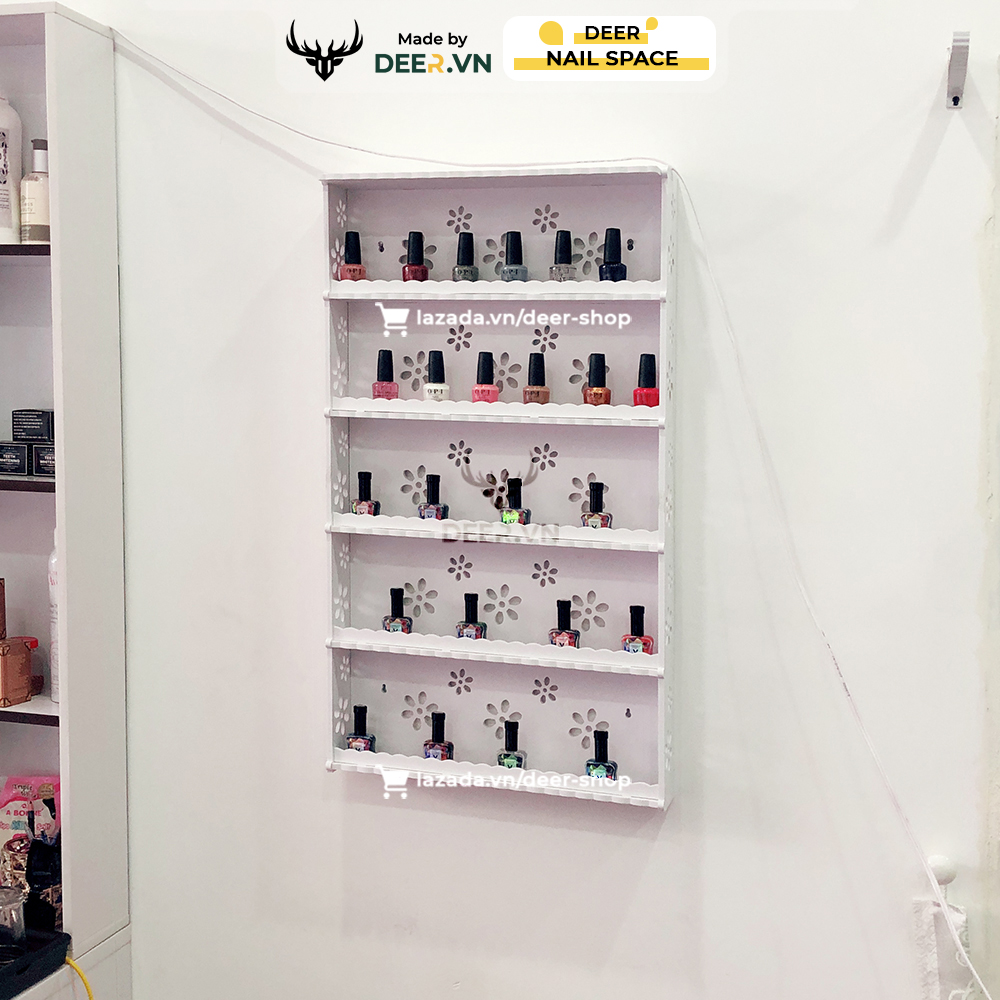 DEER - Kệ Để Đồ Nail, Để Nước Sơn Treo Tường Loại Lớn 80*45