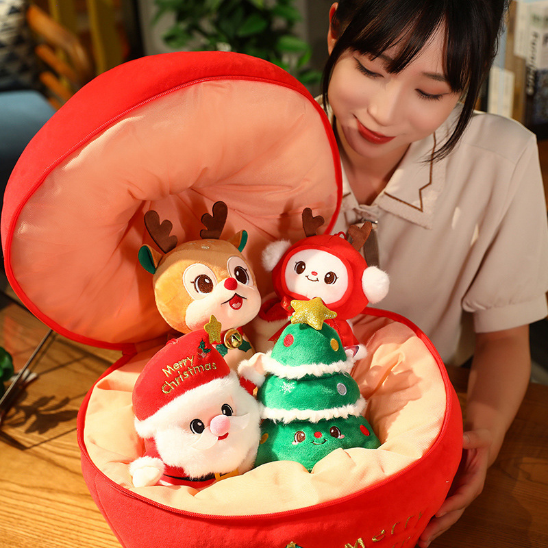 Gấu bông giáng sinh noel ông già nole, người tuyết bông giáng sinh cao cấp cao
