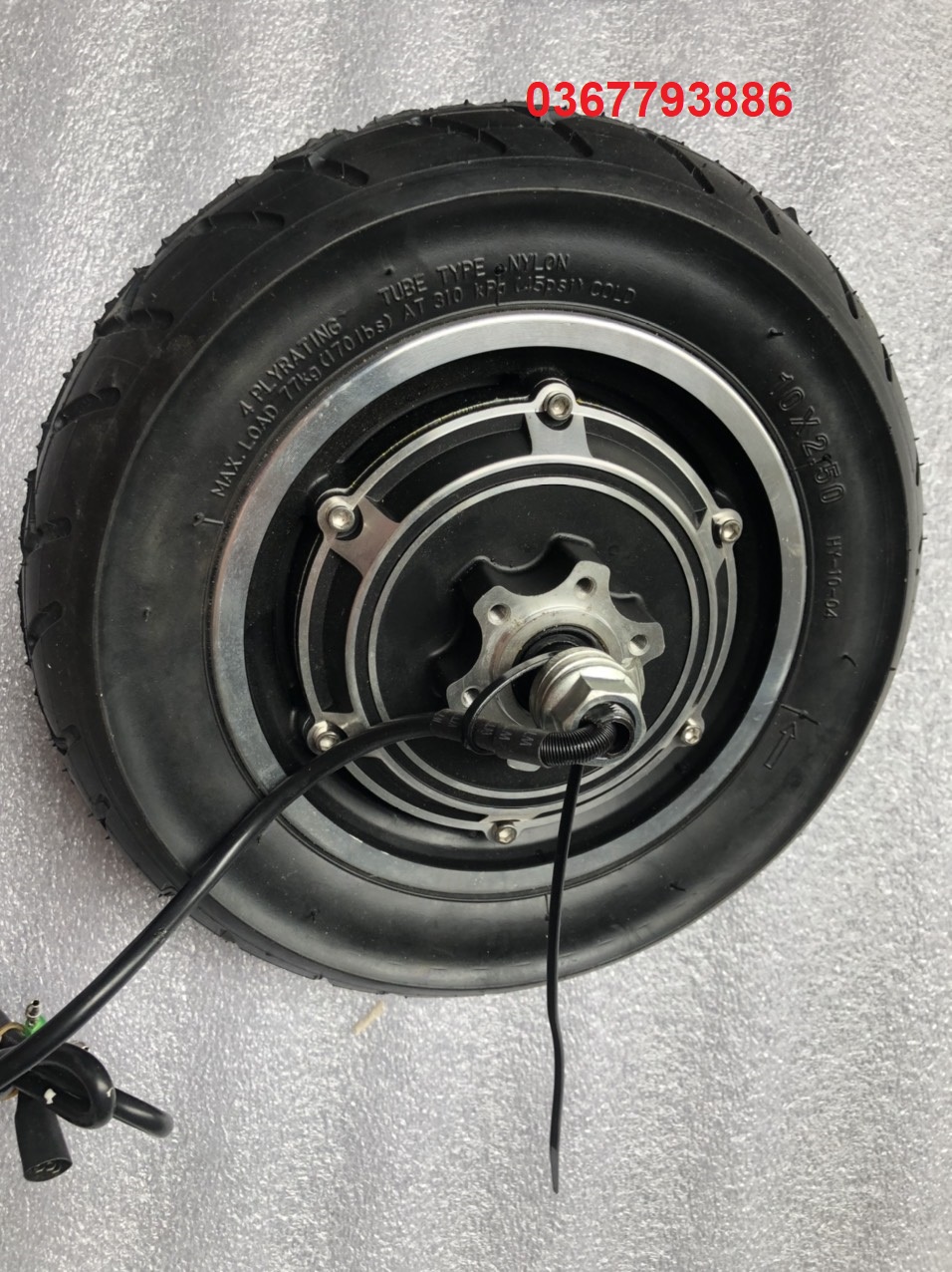 Động cơ 10inch phanh đĩa 24v /36v chế xe scooter điện, xe chở hàng,xe xuồng trẻ em.....