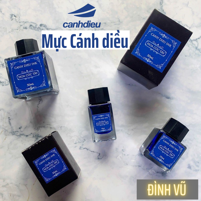 Mực viết bút máy học sinh, mực cánh diều bút máy bình 15ml