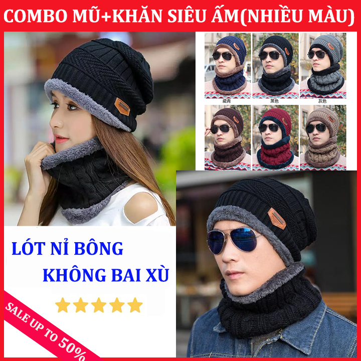 ( Tặng Kèm Mũ Len)Khăn quoàng cổ nam,giá rẻ như găng tay đi xe máy cho nam,găng tay giữ ấm, khăn quoàng cổ nữ,cho bé, khăn trùm đầu, khăn len ống,đi chơi, đi làm, đi phượt- Nỉ siêu ấm, không bai xù, giữ ấm mùa đông