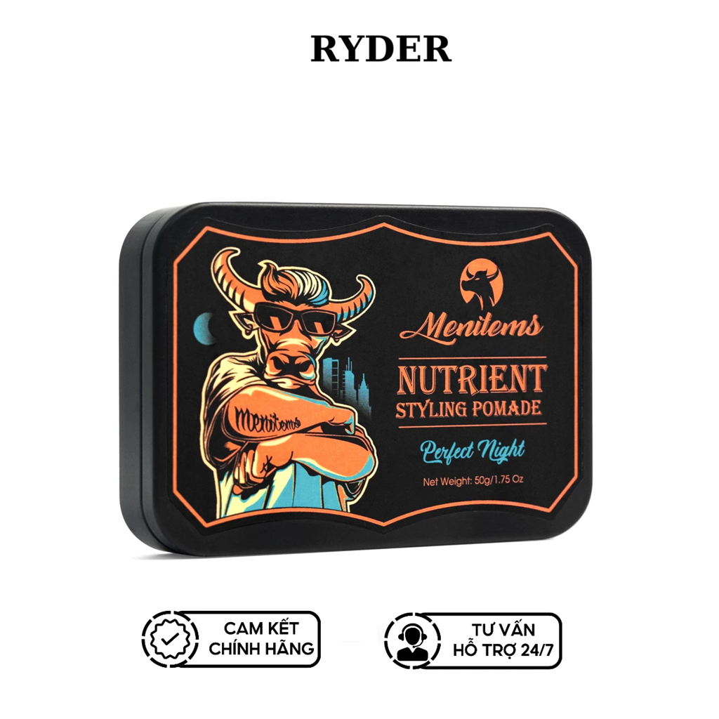Sáp vuốt tóc Menitems, sáp vuốt tóc nam Pomade, giữ nếp, tạo kiểu lên đến 10H lưu hương lâu nước hoa