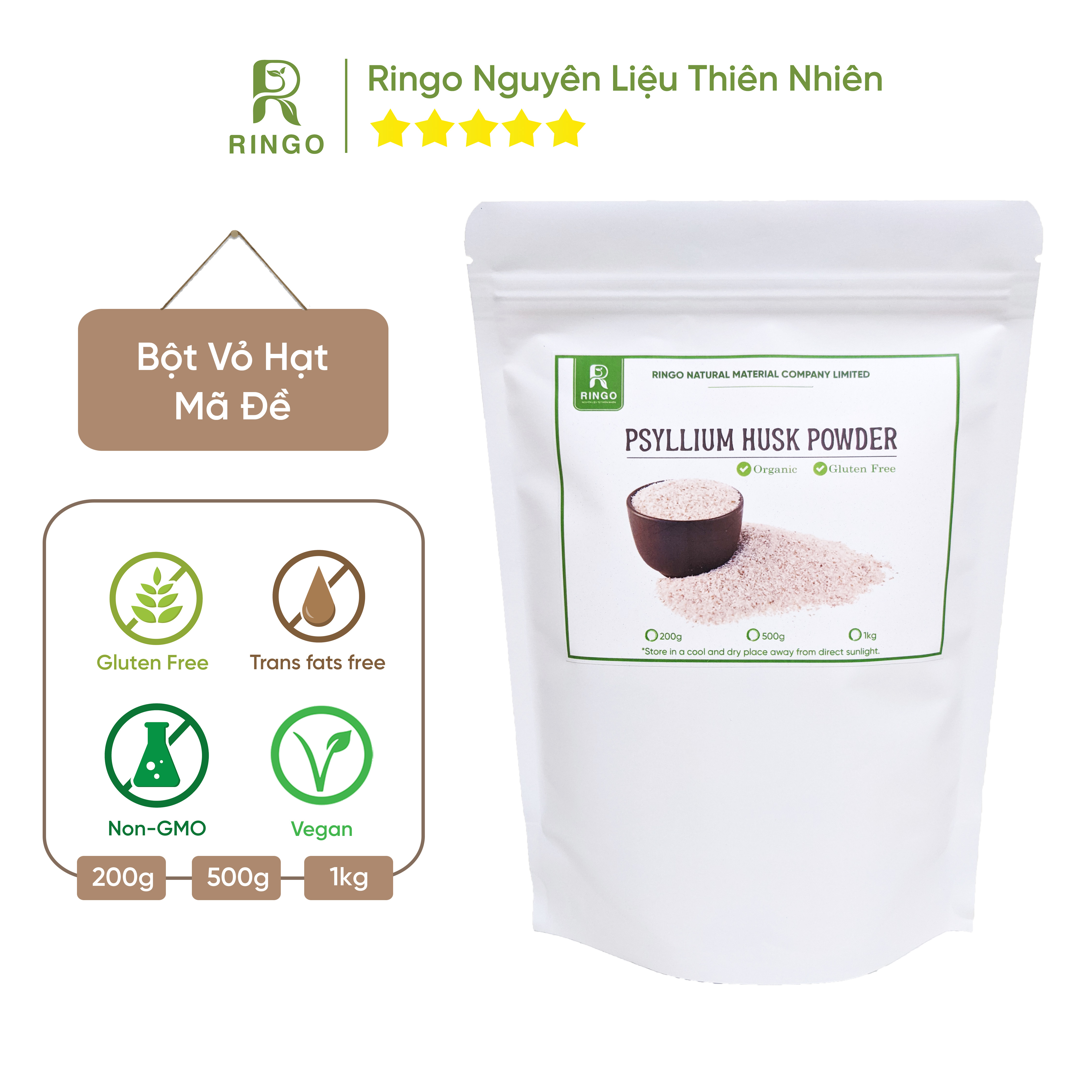 Bột Vỏ Hạt Mã Đề Psyllium Husk Powder