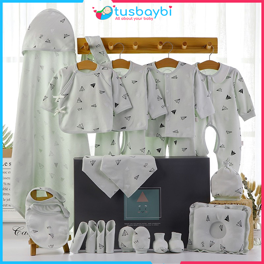 Set đồ cho trẻ sơ sinh 22 món quà tặng cho bé - 0 đến 12 tháng set2201