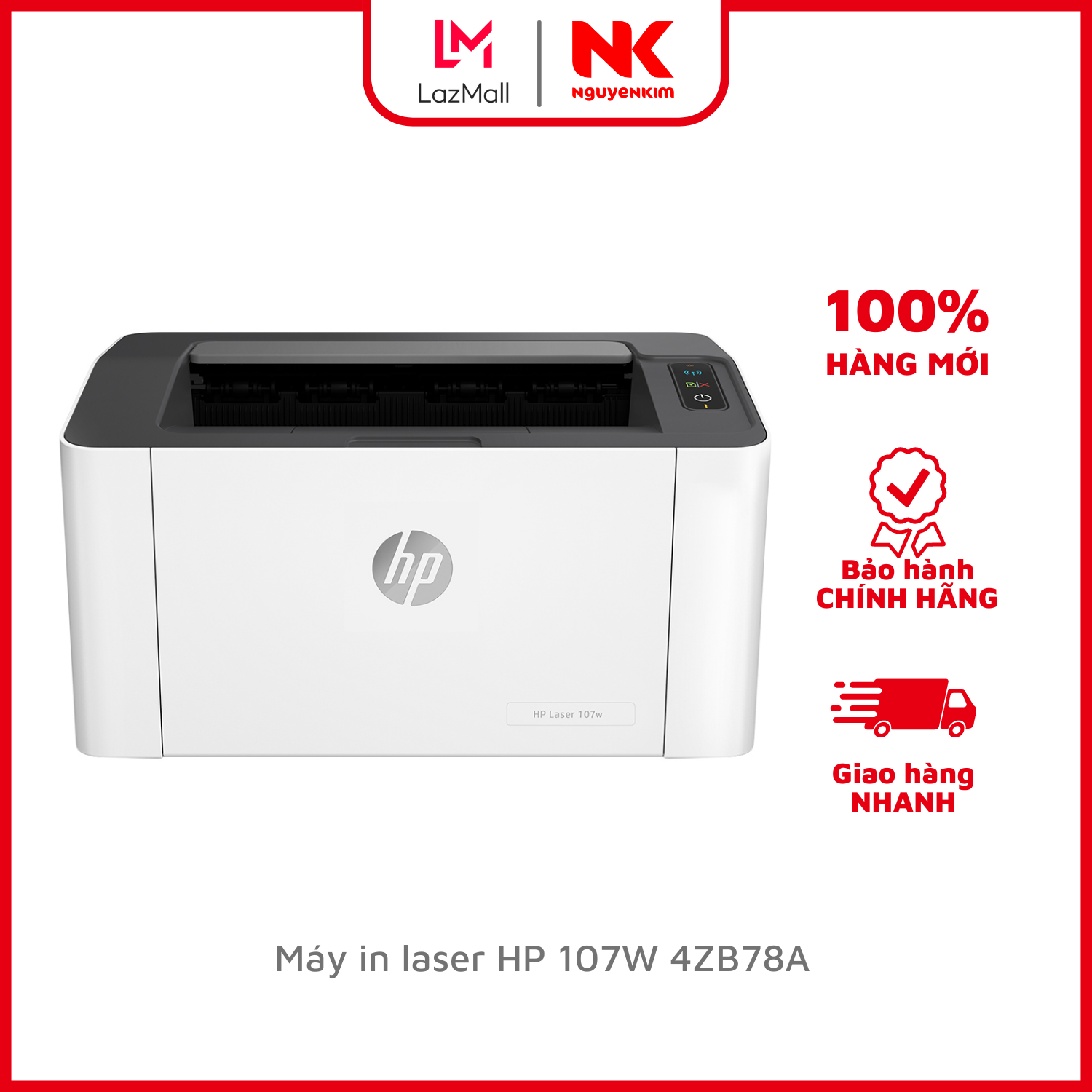 Máy in laser hp 107w 4zb78a