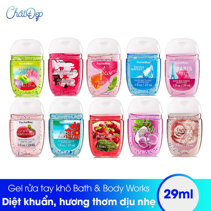 Gel rửa tay khô diệt khuẩn, khử mùi Bath & Body Works PocketBac 29ml