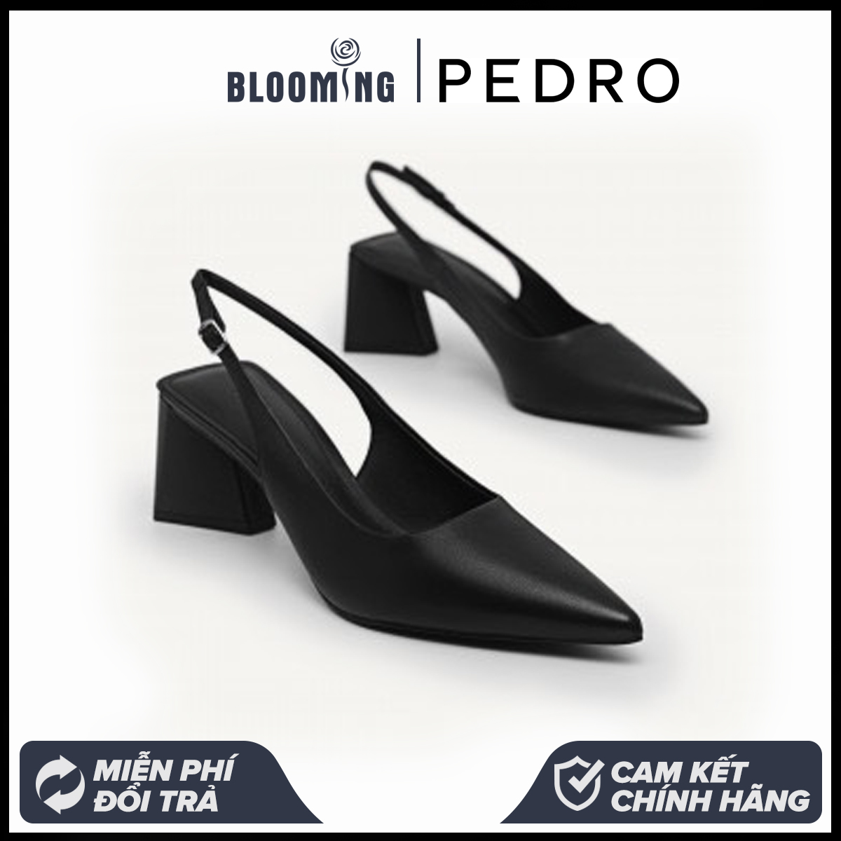 PEDRO - Giày cao gót nữ bít mũi Leather Pointed