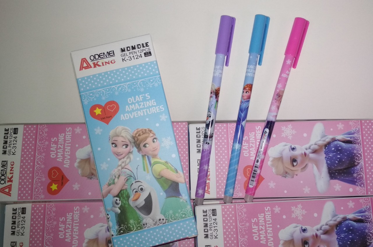 HỘP 12 CÂY BÚT XOÁ ĐƯỢC MỰC TÍM - HÌNH ELSA