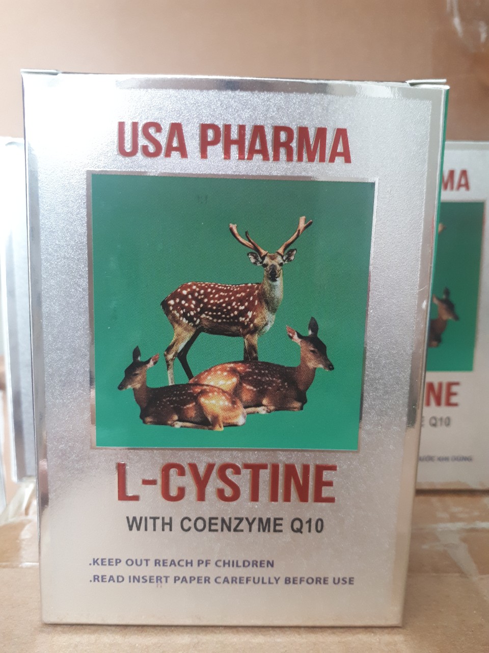Viên uống L CYSTINE with coenzme Q10 hộp 60 viên ngăn ngừa rụng tóc nám tàn nhan