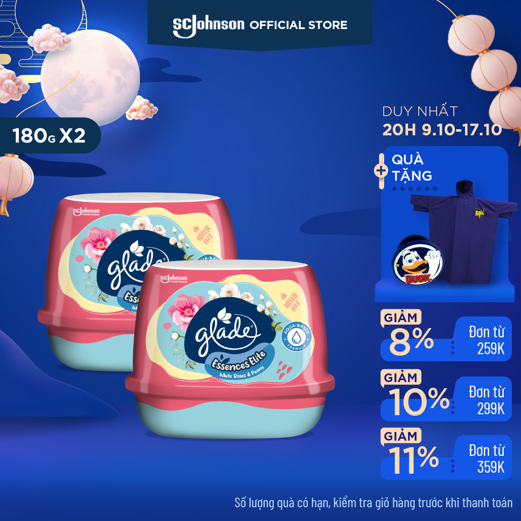 GLADE - BỘ 2 SÁP THƠM CAO CẤP 180G x 2