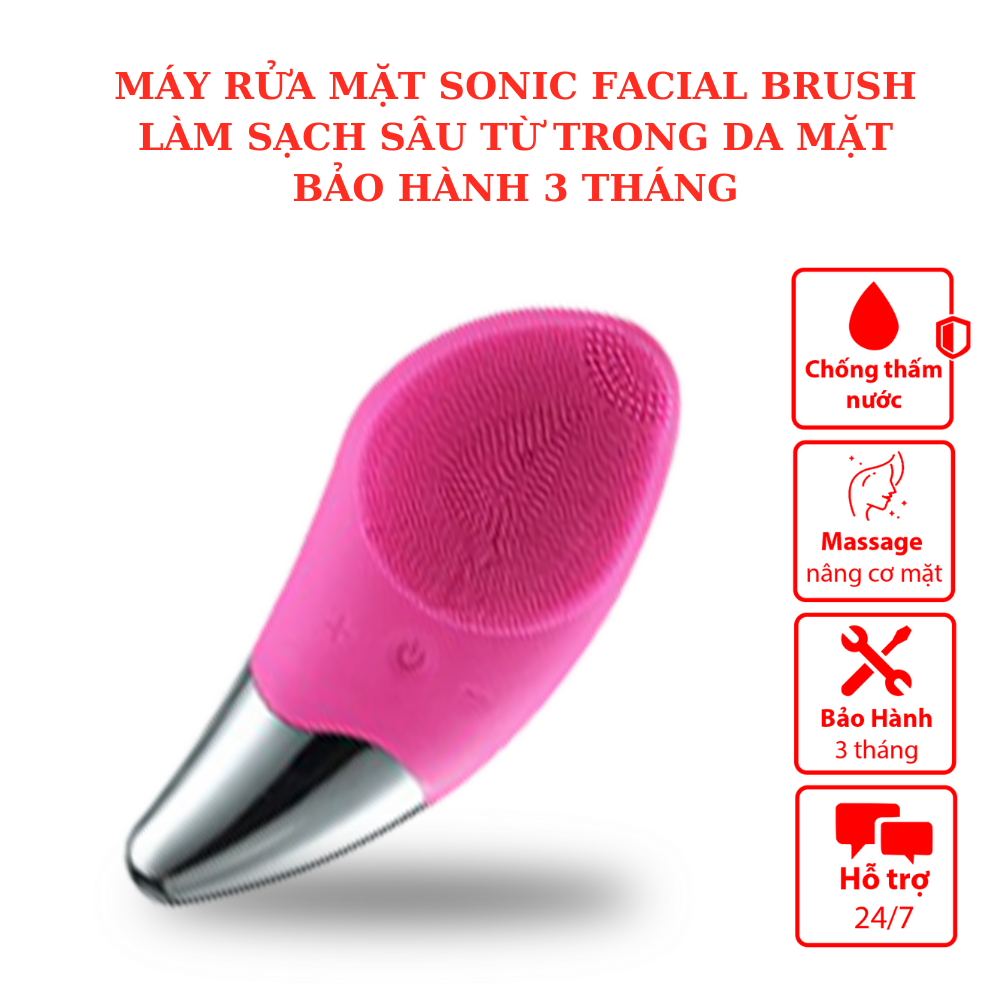 Máy Rửa Mặt Sonic Facial Brush có bảo hành - đổi trả miễn phí nếu hàng lỗi