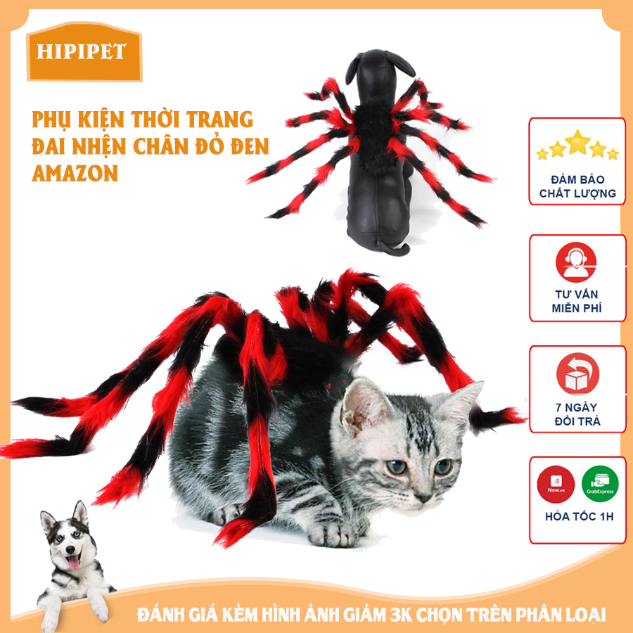 Thời Trang Chó Mèo đồ hoá trang nhện amazon vui nhộn chơi Haloween( 3 -size)