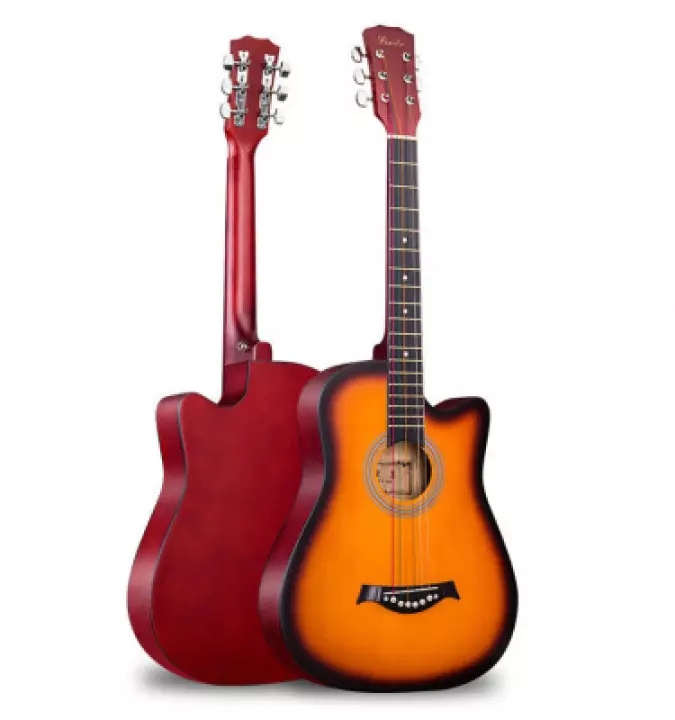 Guitar cho người mới bắt đầu, 38 inch, kèm túi đựng guitar trong suốt, guitar trong suốt 38 inch, bộ đầy đủ, guitar acoustic - 6