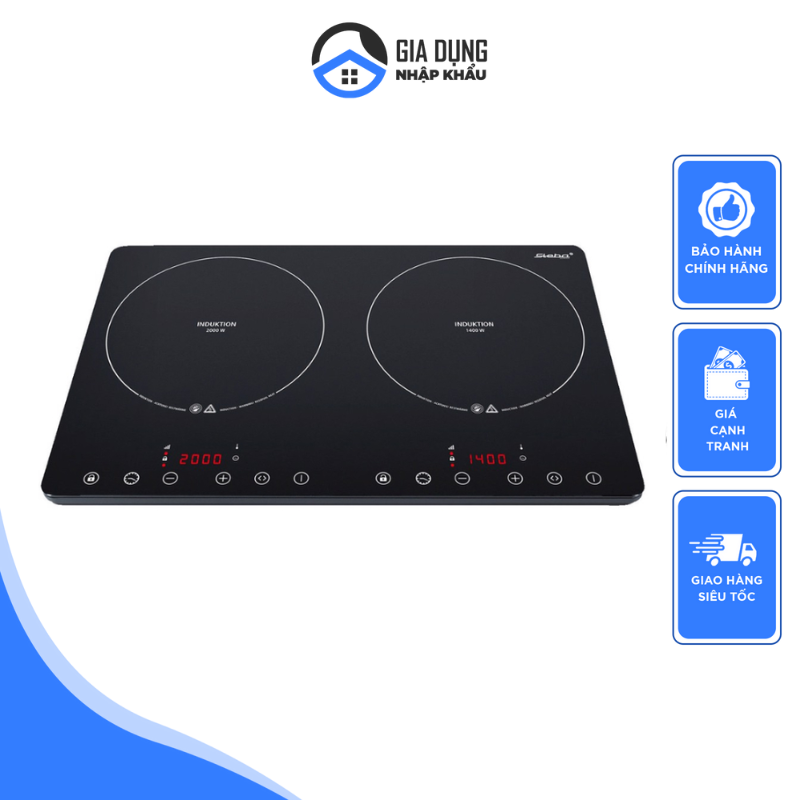 Bếp từ đôi steba ik 300, bếp từ âm, công suất 3100w, kiểm soát nhiệt, hẹn giờ tắt, điều khiển cảm ứng, khóa an toàn, hàng chính hãng, dễ dàng sử dụng, nhập đức, bh 12 tháng