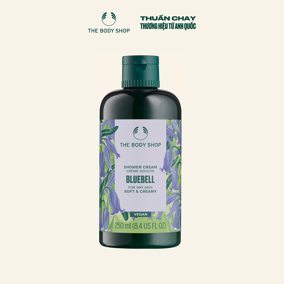 Sữa tắm dạng kem bluebell shower gel 250ml the body shop