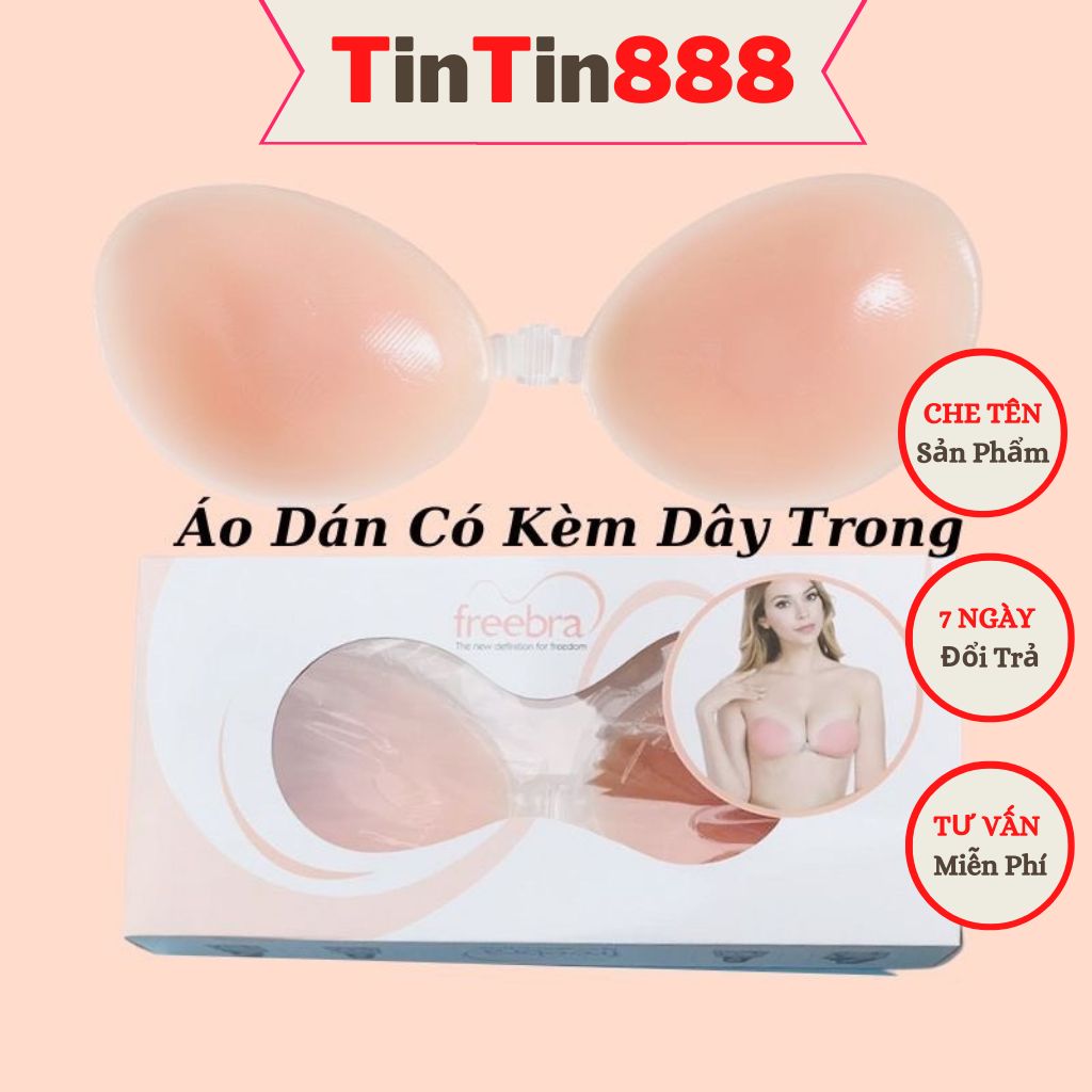 Áo dán nâng ngực cài trước tạo khe êm mềm Silicon tặng kèm dây trong -  Miếng dán nâng ngực silicon chống nước bèn đẹp cao cấp - Miếng dán đầu ti dùng mặc đồ hở vai hở lưng váy cưới - TinTin888