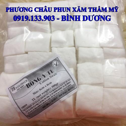 Bông gòn y tế cắt sẵn 6x6cm 500gr