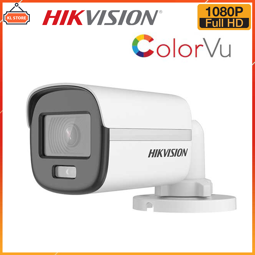 Camera hdtvi colorvu có màu ban đêm 2mp bán cầu hikvision ds-2ce70df0t-mf