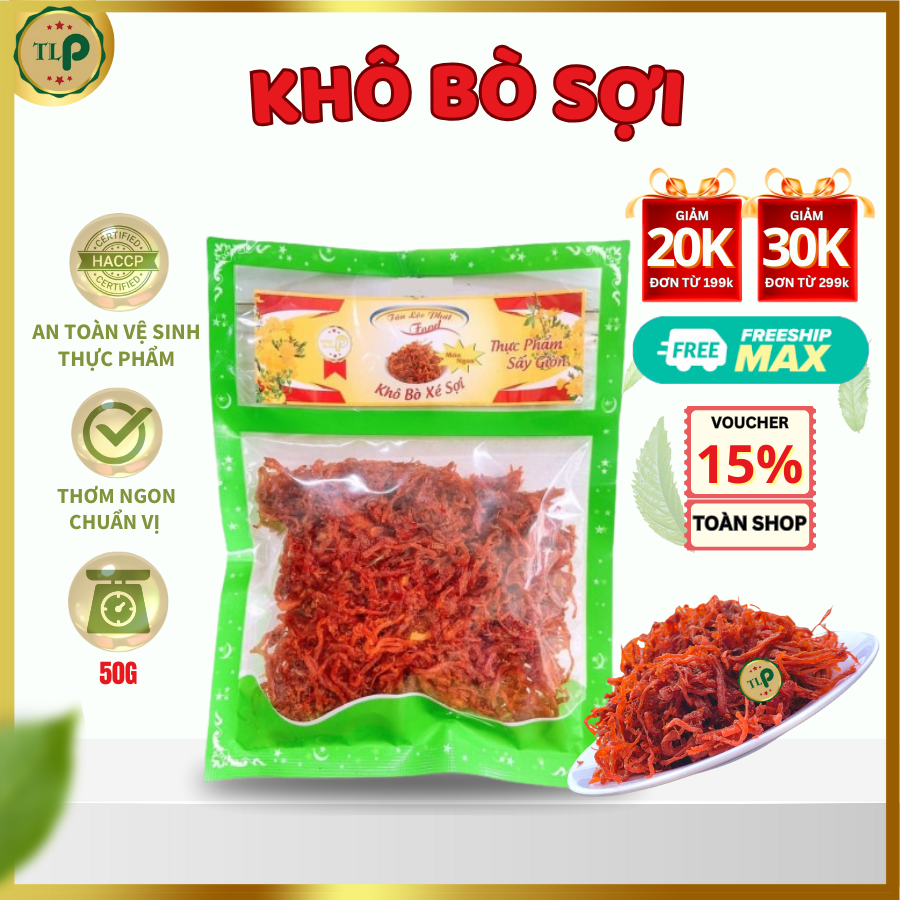 Khô bò sợi tân lộc phát - bịch 50g