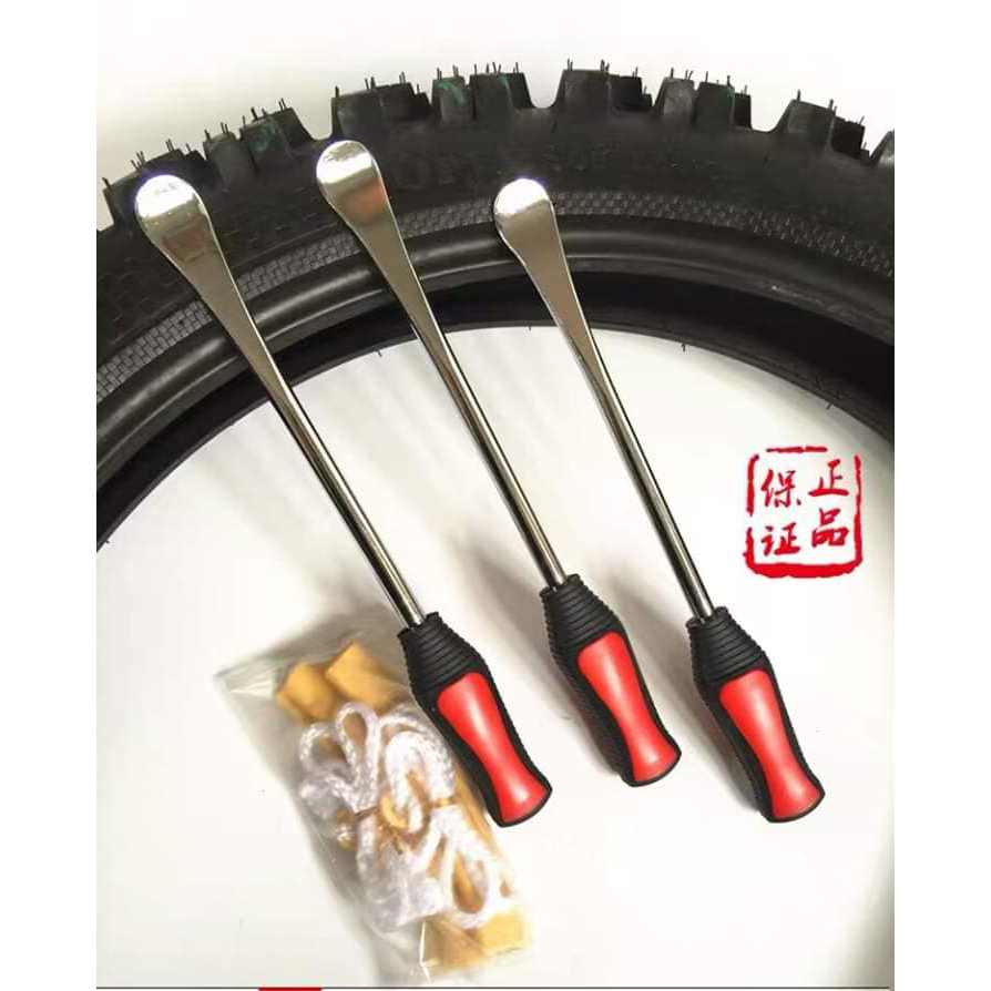 Bộ móc lốp xe máy chuyên nghiệp - 3 cây nạy lốp + nẹp chống xước vành | Bảo vệ vành xe tuyệt đối | Dụng cụ nạy lốp xe chất lượng cao | Thế Giới Thợ Xe