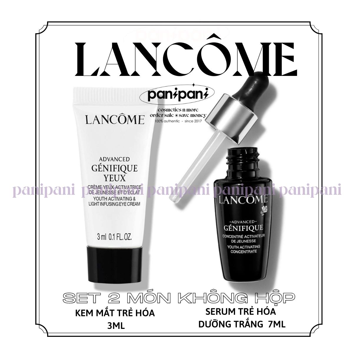 Lancôme - Set Dưỡng da cao cấp Serum Genifique 7ml + Kem Dưỡng Mắt 3ml